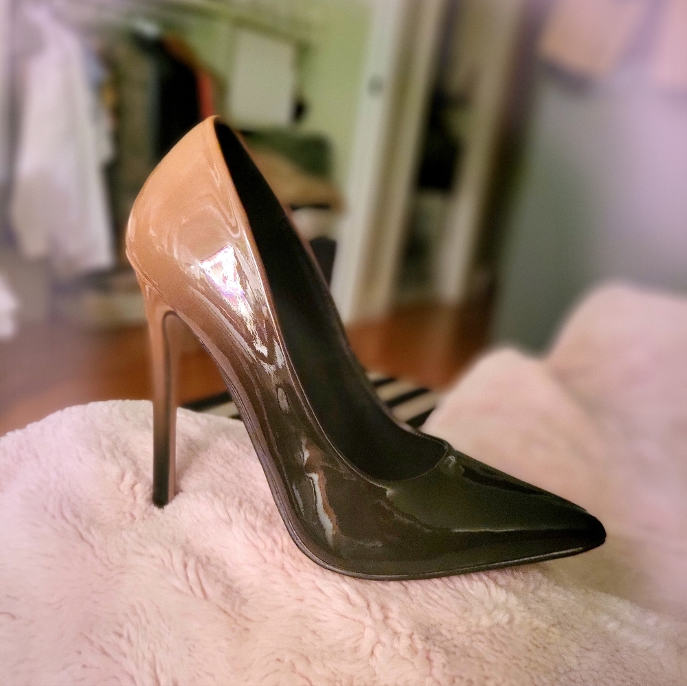 Black & Tan Patent Ombre Stilettos